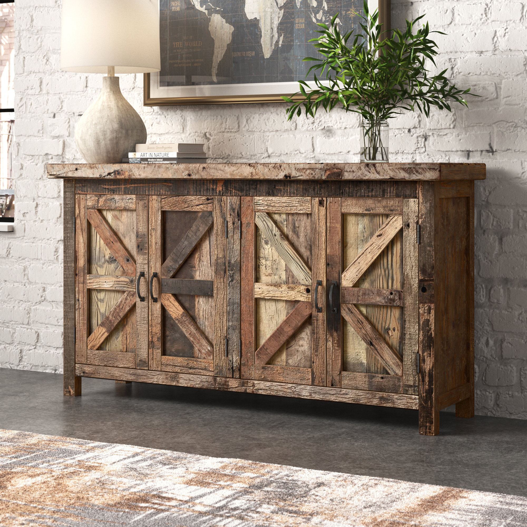 Wood sideboard table sales